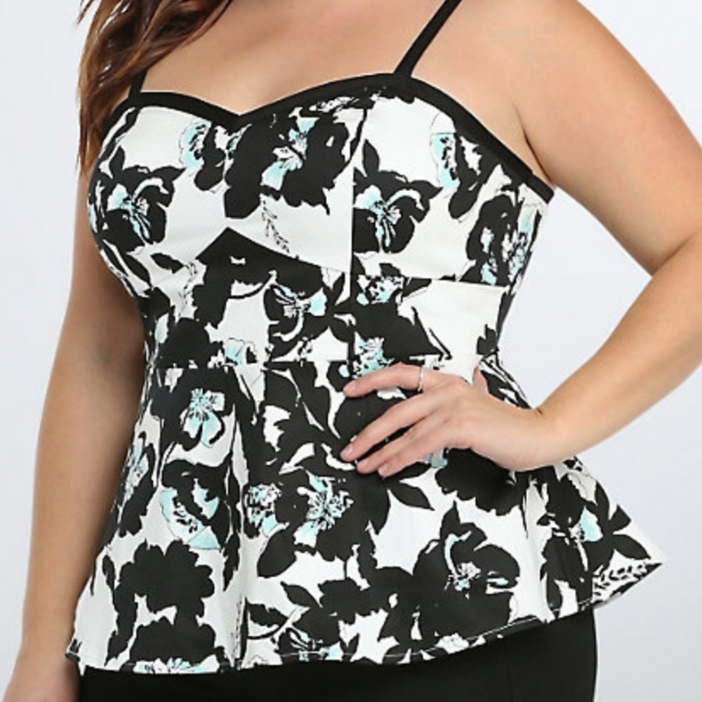 Torrid Peplum top in size 3.